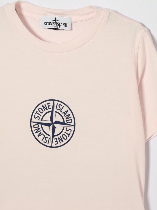 26SS [키즈] 스톤 아일랜드 티셔츠 2100011S0381 V0080 Pink - STONE ISLAND