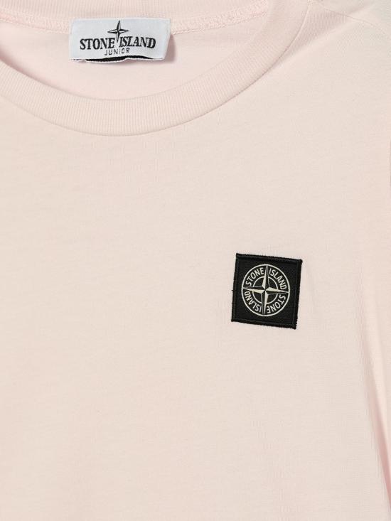 26SS [키즈] 스톤 아일랜드 티셔츠 2100002S0047 V0080 Baby Pink - STONE ISLAND