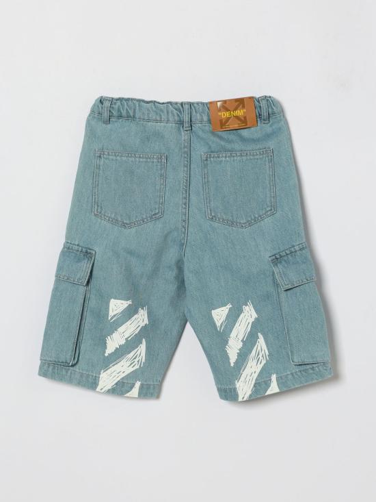 26SS [키즈] 오프화이트 쇼츠/버뮤다 44BYC002S26D001 426 Blue 1 - OFF WHITE