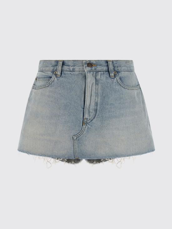 26SS 발렌시아가 데님 숏팬츠 872186TDW14 4200 Blue - BALENCIAGA