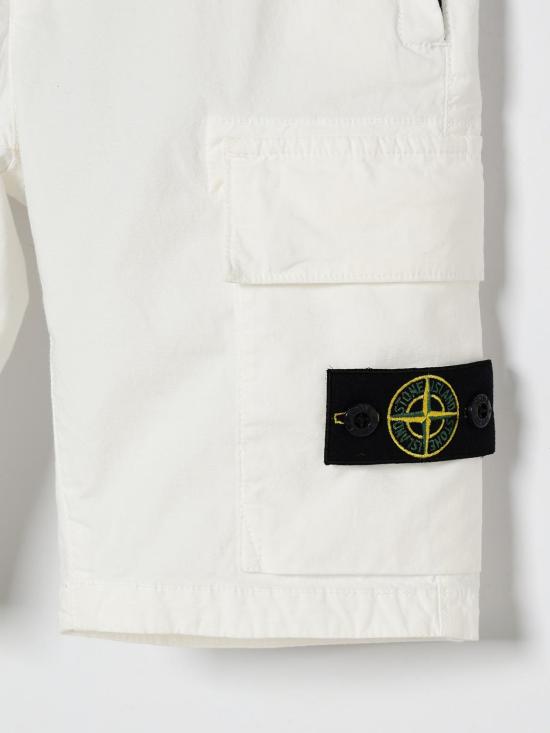 26SS [키즈] 스톤 아일랜드 쇼츠/버뮤다 L100002S0001 V0001 White - STONE ISLAND