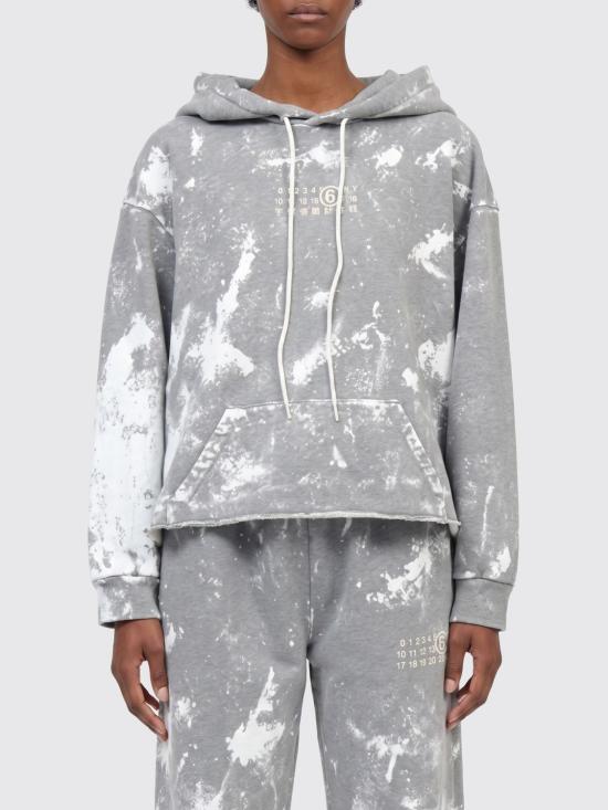 26SS MM6 메종마르지엘라 후드 티셔츠 S62GU0146S25337 853M Grey