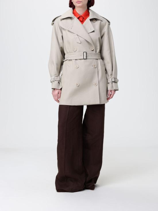 26SS 막스마라 카초 더블 브레스티드 트렌치 자켓 2611121103600 002 Grey - MAX MARA