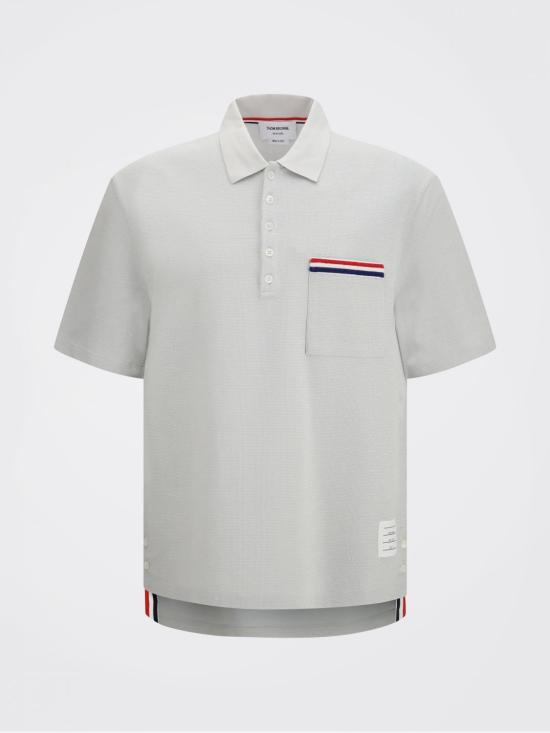26SS 톰브라운 폴로 티셔츠 MJP244EJ0251 050 Grey - THOM BROWNE