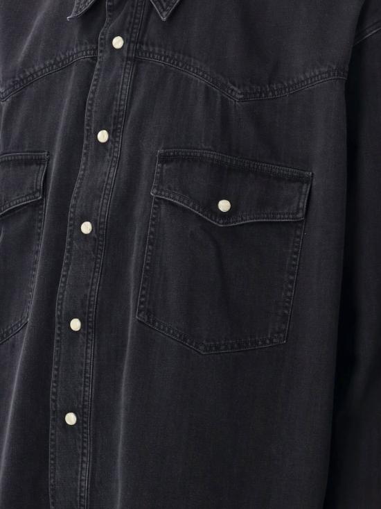 26SS 스튜디오 니콜슨 긴팔 셔츠 MYLOSNM1467 WASHEDBLK Black - STUDIO NICHOLSON
