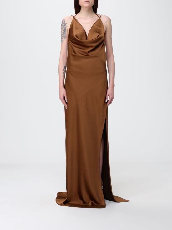 26SS 안다마네 롱 원피스 TM190157ATNP22 670 Bronze