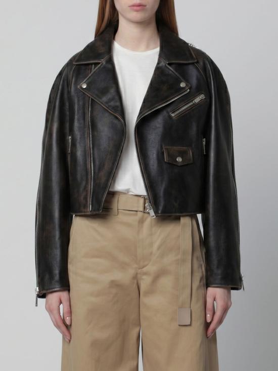 26SS 하프보이 가죽 자켓 HS261WL003LT042 B17 Brown