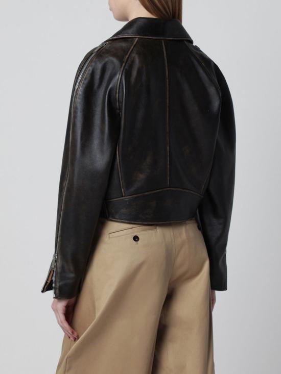 26SS 하프보이 가죽 자켓 HS261WL003LT042 B17 Brown - HALFBOY