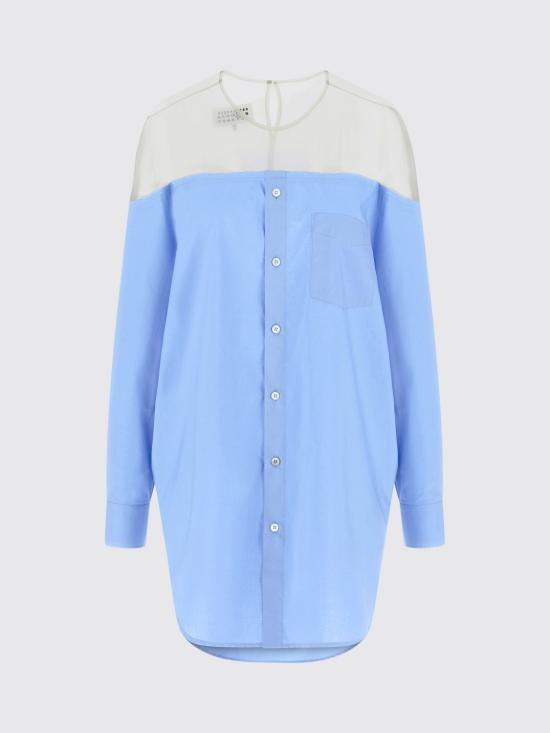 26SS MM6 메종마르지엘라 셔츠 S62NH0053M35256 471 Gnawed Blue - MM6 MAISON MARGIELA