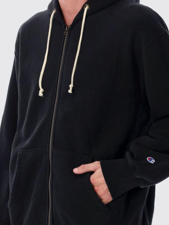 26SS 챔피온 후드 티셔츠 221764 KK001 Black - CHAMPION