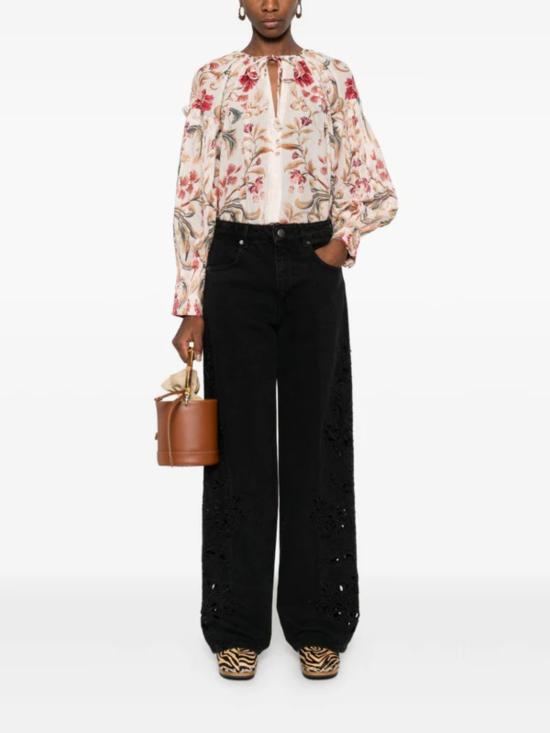 26SS 팜 리오 블라우스 345086 SNAKESCARVESBLACK26097 MultiColour - FARM RIO