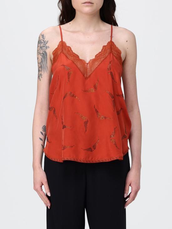 26SS 자딕앤볼테르 긴팔 티셔츠 WWCR01310 806 Orange