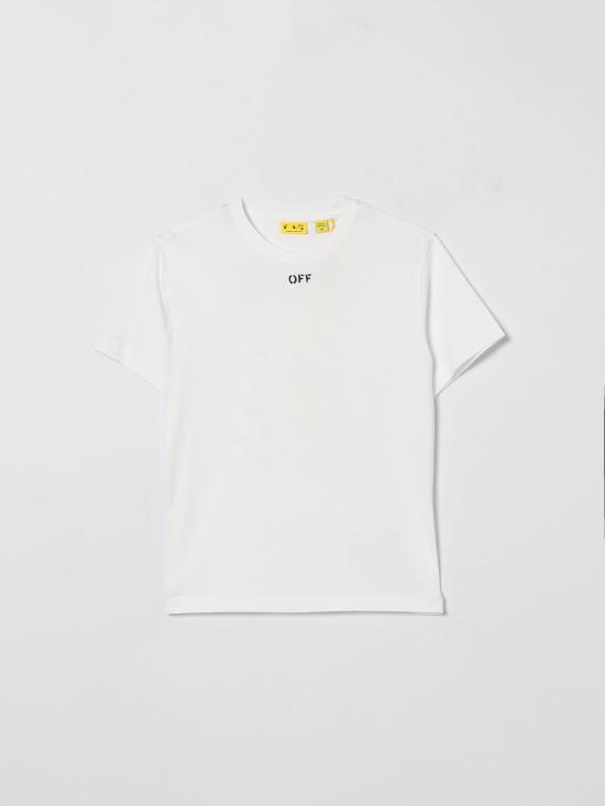 26SS [키즈] 오프화이트 티셔츠 44GAA001S26J003 100 White