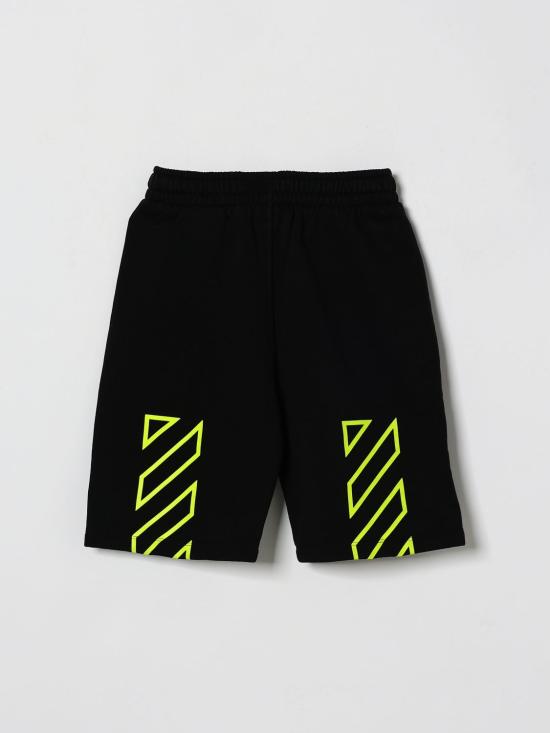 26SS [키즈] 오프화이트 쇼츠/버뮤다 44BCI001S26F002 001 Black - OFF WHITE