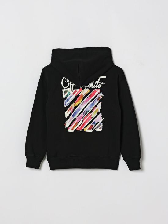26SS [키즈] 오프화이트 풀오버 44GBB002S26F001 001 Black - OFF WHITE