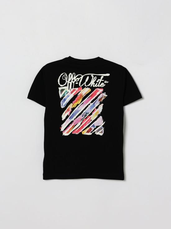 26SS [키즈] 오프화이트 티셔츠 44GAA001S26J003 001 Black - OFF WHITE