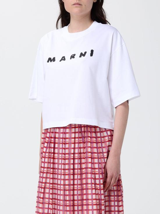 26SS 마르니 반팔 티셔츠 THJE0333P5USCX42 SLW01 White - MARNI