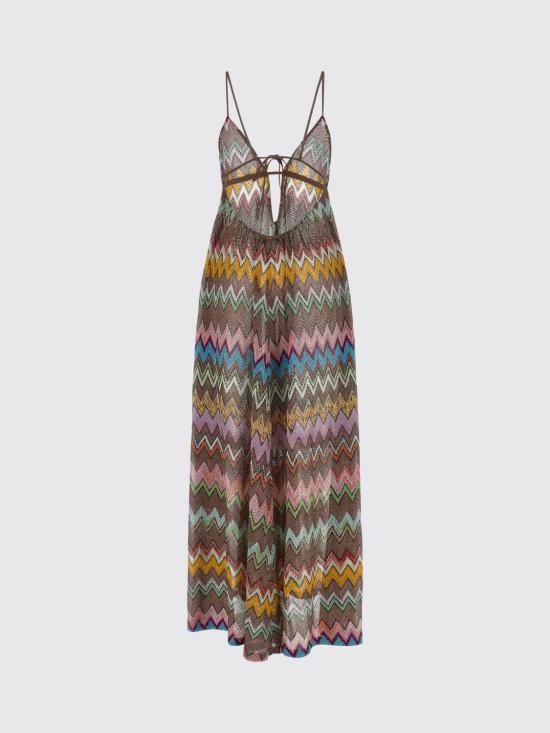 26SS 미소니 롱 원피스 MS26SQ1VBR014K SM9YK Bronze - MISSONI