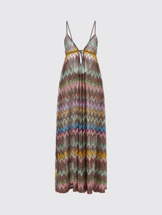26SS 미소니 롱 원피스 MS26SQ1VBR014K SM9YK Bronze - MISSONI