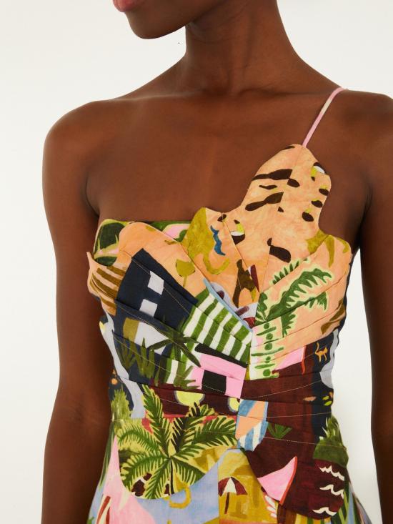26SS 팜 리오 미디 원피스 358883 TROPICALPAINTING26098 MULTICOLOR - FARM RIO