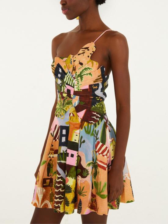 26SS 팜 리오 미디 원피스 358883 TROPICALPAINTING26098 MULTICOLOR - FARM RIO