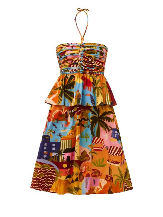 26SS 팜 리오 미디 원피스 348371 TROPICALPAINTING26098 MultiColour