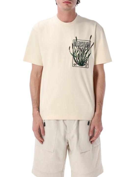 26SS 몽클레어 반팔 티셔츠 8C0001289AW1 034 WHITE IVORY