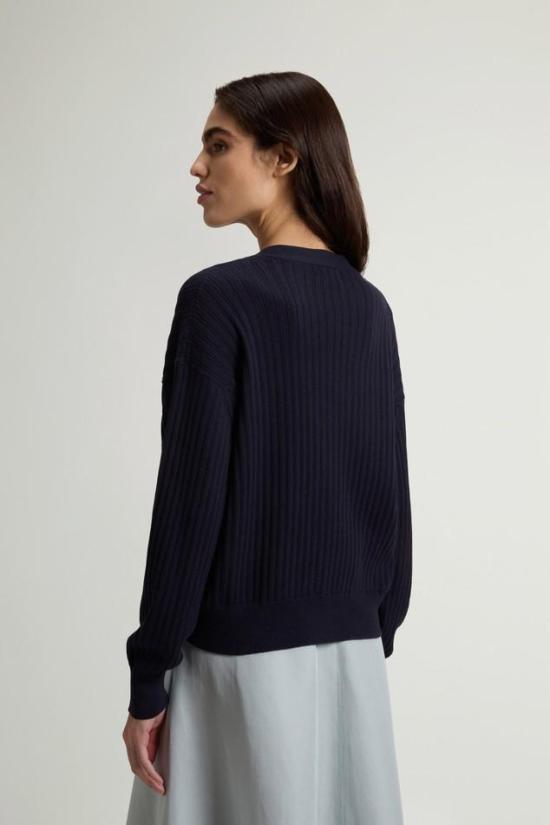 26SS 울리치 가디건 CFWWKN2039FRUF5088 3989 Blue - WOOLRICH