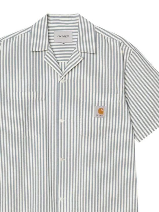26SS 칼하트 WIP 숏슬리브 레벨 셔츠 I036203 3K5XX BLUE RIVER WAX DOM - CARHARTT WIP