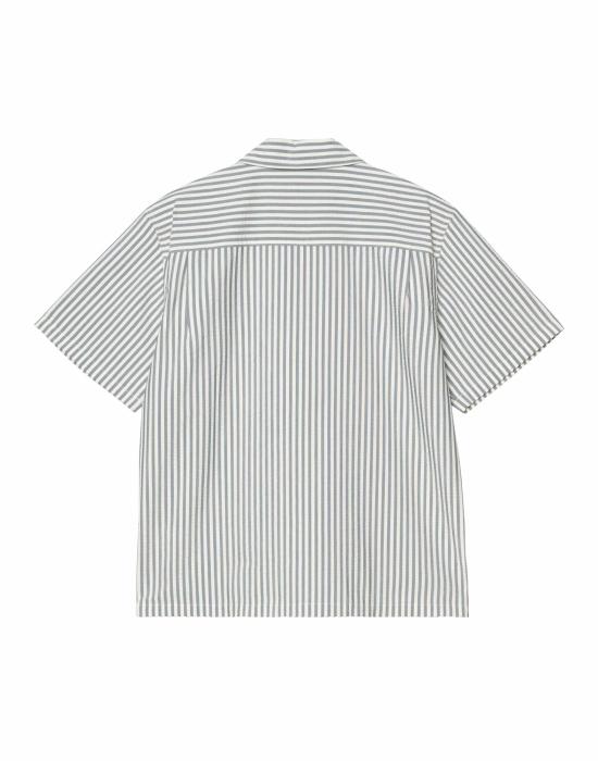 26SS 칼하트 WIP 숏슬리브 레벨 셔츠 I036203 3K5XX BLUE RIVER WAX DOM - CARHARTT WIP