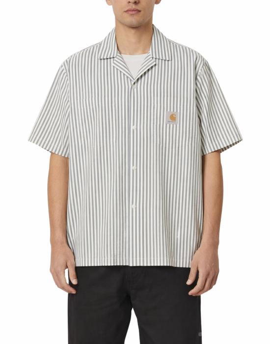 26SS 칼하트 WIP 숏슬리브 레벨 셔츠 I036203 3K5XX BLUE RIVER WAX DOM - CARHARTT WIP