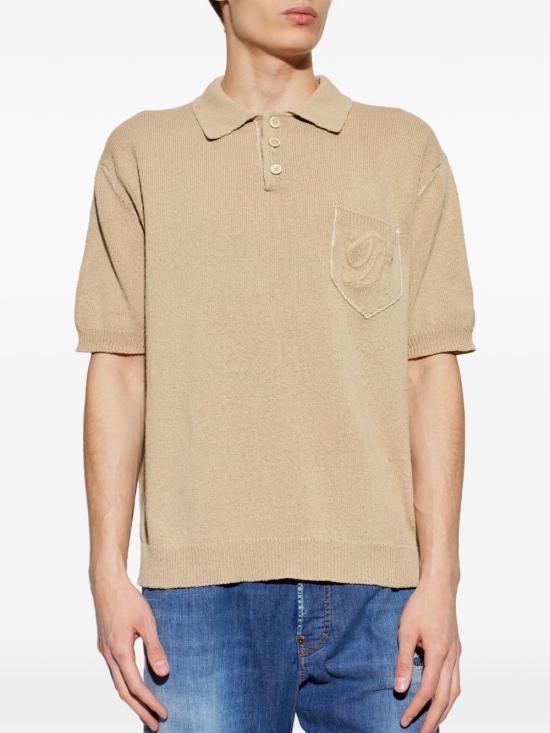 26SS 디스퀘어드2 폴로 티셔츠 S71HA1413 D13214 110 BEIGE DOM - DSQUARED2