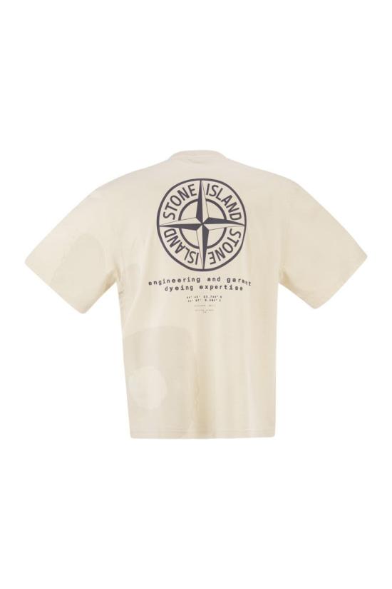26SS 스톤 아일랜드 반팔 티셔츠 L1S15 2100002 S0365 V0093 IVORY DOM - STONE ISLAND