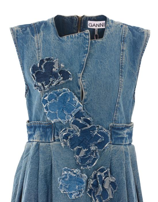 26SS 가니 데님 원피스 A1030455 566 Blue - GANNI