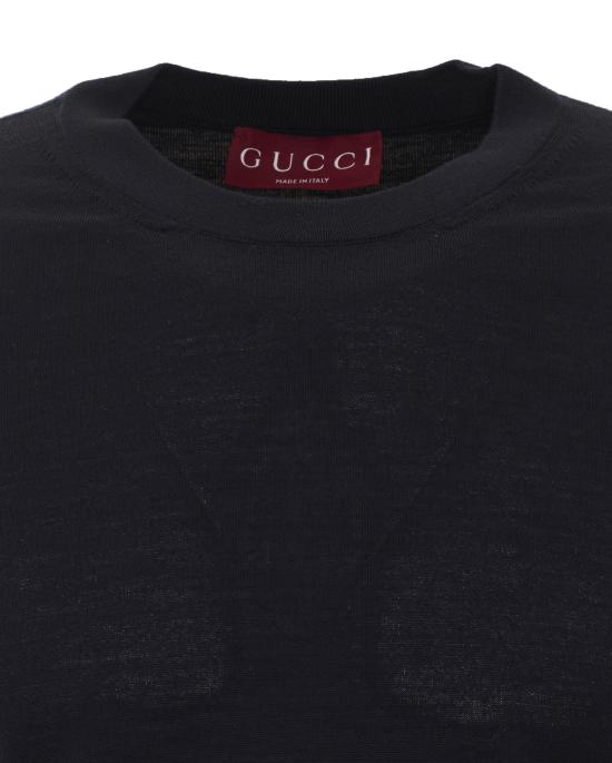 26SS 구찌 웹 울 스웨터 814531 XKE0U4060 Blue - GUCCI