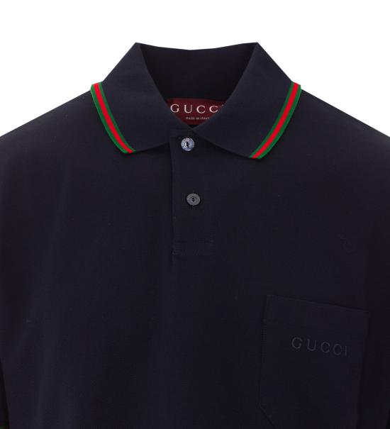 26SS 구찌 코튼 폴로 셔츠 795174 XJEOX4794 Blue - GUCCI