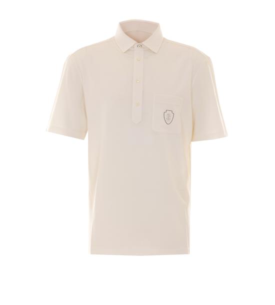 26SS 브루넬로 쿠치넬리 버진 울 라이트웨이트 캔버스 폴로 셔츠 MM6961301F CTL60 White