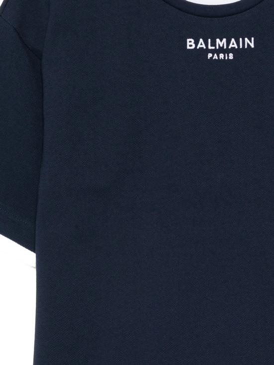 26SS [키즈] 발망 티셔츠 BY8Q31Z3658 617BC Blu - BALMAIN