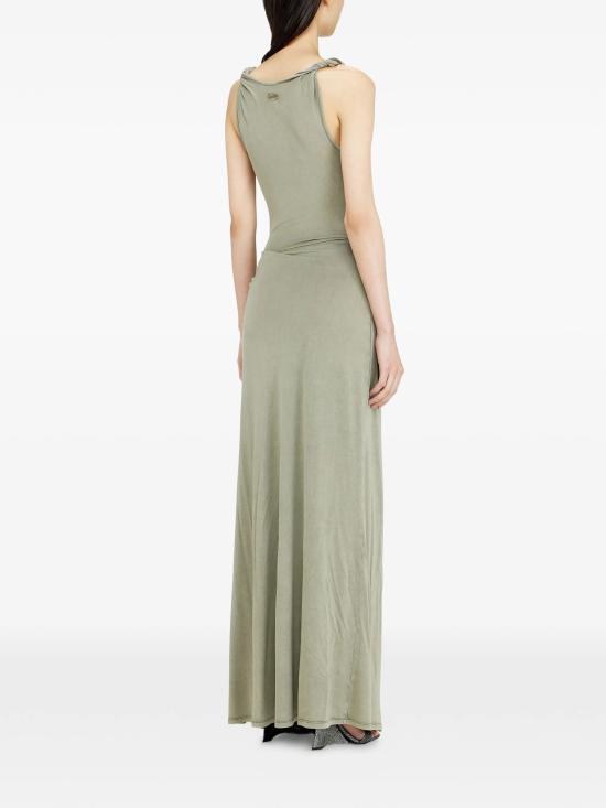26SS 디젤 D 에스티가 맥시 드레스 A21867 0EPCJ 5GDA OLIVE GREEN DOM - DIESEL