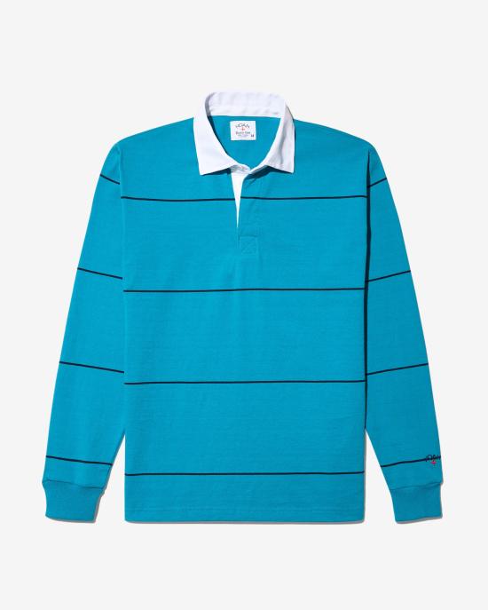 26SS 노아 폴로 티셔츠 NOAU261MRTL208BL CYAN NAVY DOM