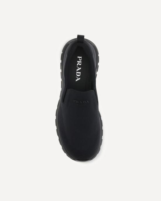 26SS 프라다 스트레치 니트 슬립온 스니커즈 2DE157 58V F0002 BLACK DOM - PRADA