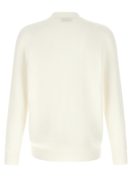 26SS 브루넬로 쿠치넬리 잉글리시 립 가디건 M29400116CO312 White - BRUNELLO CUCINELLI