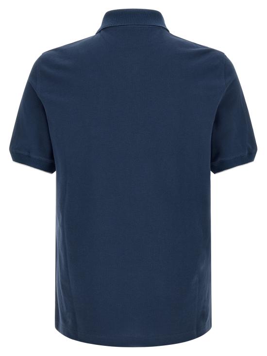 26SS 브루넬로 쿠치넬리 피케 폴로 셔츠 ME8548788CPW89 Blue - BRUNELLO CUCINELLI