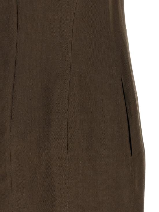 26SS 브루넬로 쿠치넬리 숏 원피스 MH126AFR72C8705 Brown - BRUNELLO CUCINELLI
