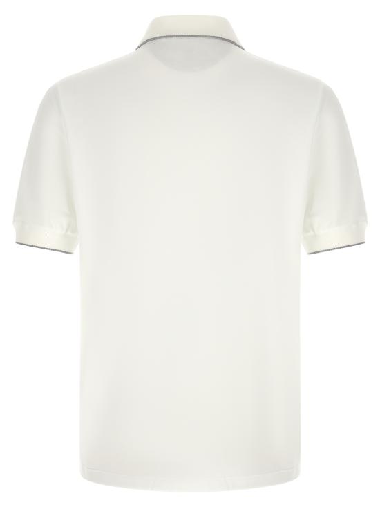26SS 브루넬로 쿠치넬리 폴로 티셔츠 MW8641330FCCS47 White - BRUNELLO CUCINELLI