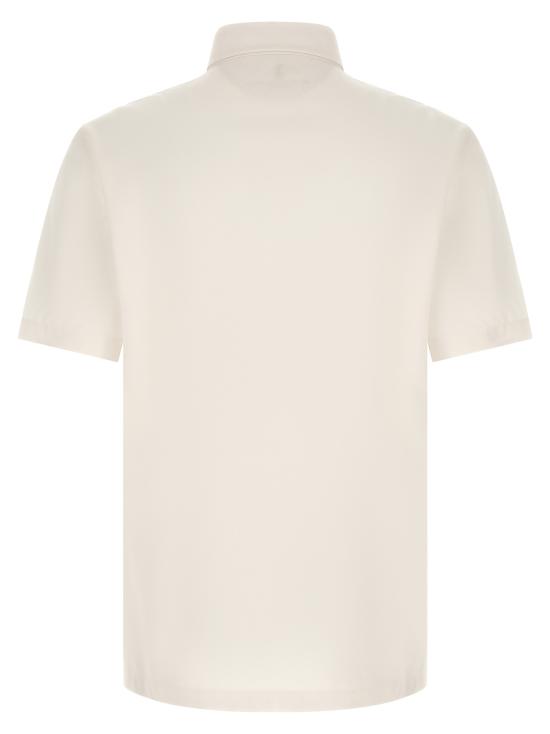 26SS 브루넬로 쿠치넬리 버진 울 라이트웨이트 캔버스 폴로 셔츠 MM6961301FCTL60 White - BRUNELLO CUCINELLI