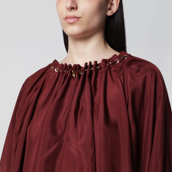 26FW 짐머만 튜닉 8428TSS261SI Burgundy - ZIMMERMANN