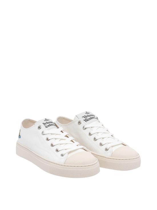 26SS 비비안웨스트우드 플림솔 스니커즈 75020063WW0165A402 White - VIVIENNE WESTWOOD