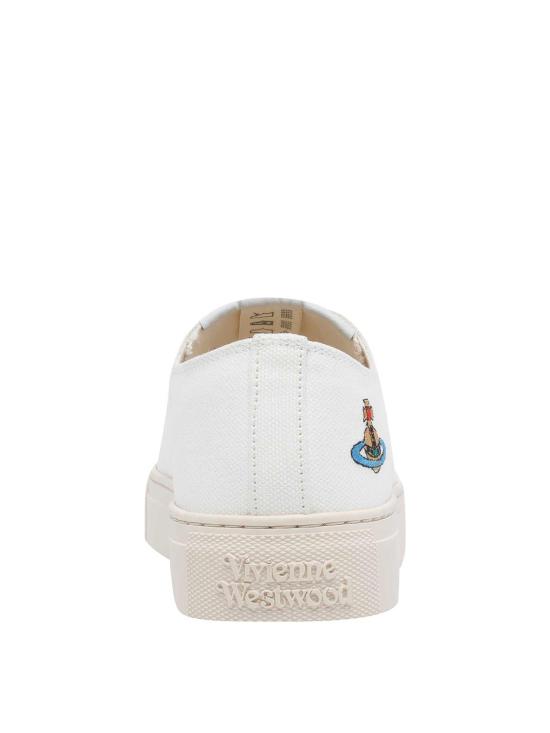 26SS 비비안웨스트우드 플림솔 스니커즈 75020063WW0165A402 White - VIVIENNE WESTWOOD