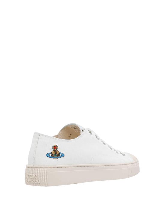 26SS 비비안웨스트우드 플림솔 스니커즈 75020063WW0165A402 White - VIVIENNE WESTWOOD